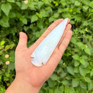 6" Large Opalite Arrowhead, Crystal Arrowhead| Crystal Arrowhead| Arrowhead Crystals, Gemstone Arrowhead| Handmade Arrowhead| Gift For Her|