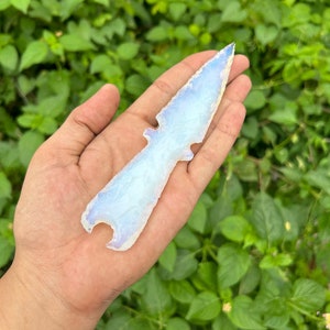 5.5-6"Unique Quality New Shape Opalite Arrowhead |Handmade Arrowhead| Crystal Arrowhead, Arrowhead Crystal, Metaphysical Crescent Arrowhead|