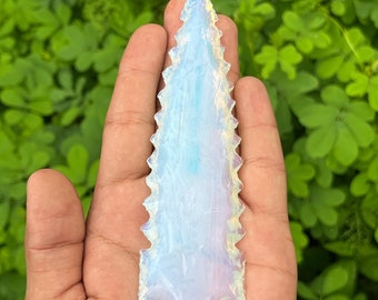 6&quot; Opalite Crystal Arrowhead: Handmade Athame Spear