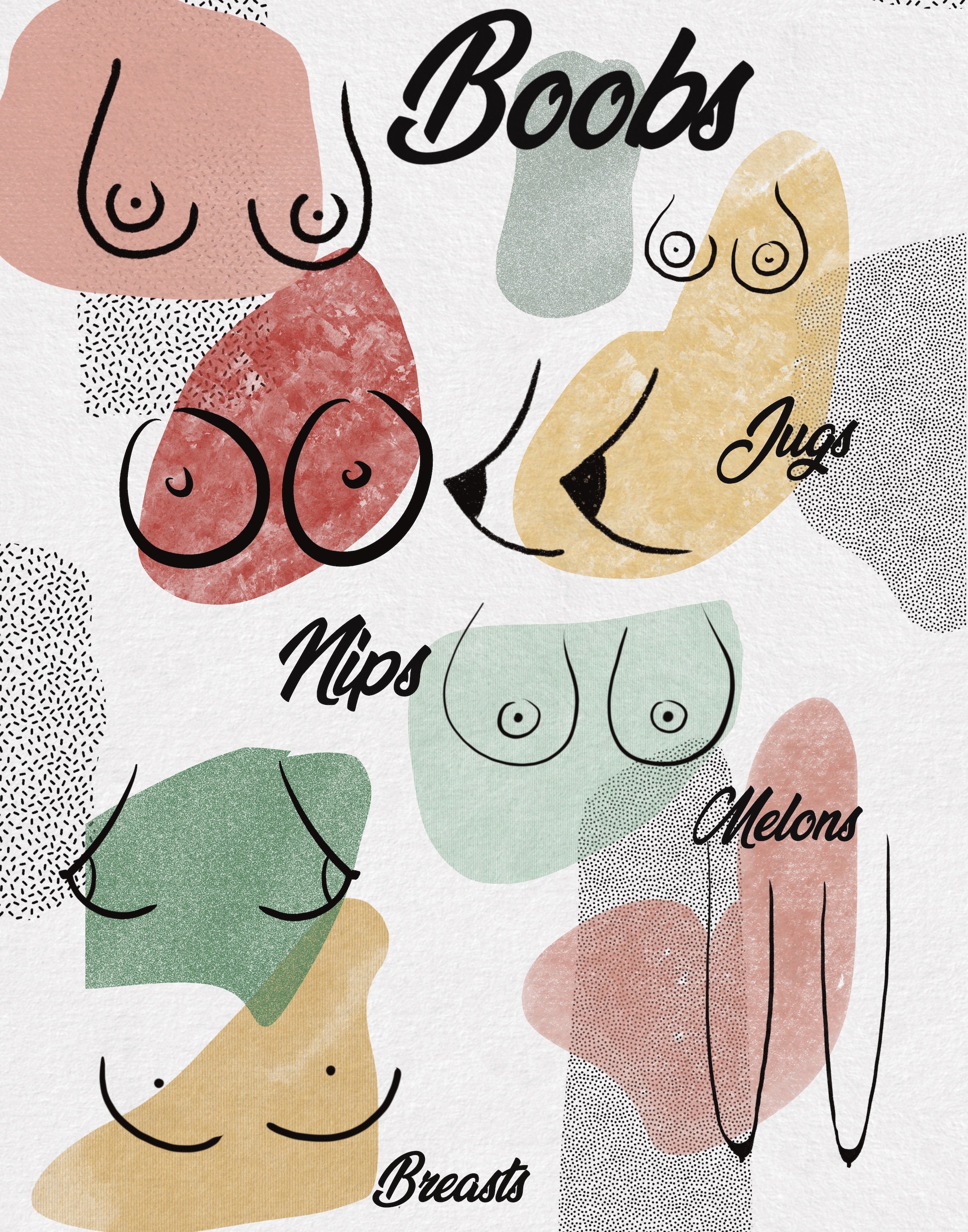 Boobs, Boobs, and More Boobs Female Women LGBTQ Gay Breasts Figure Drawing  Retro -  Ireland