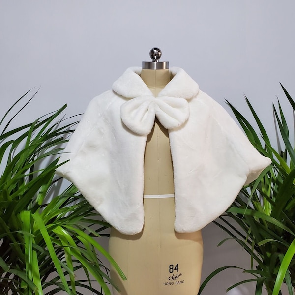 faux fur cape shawl