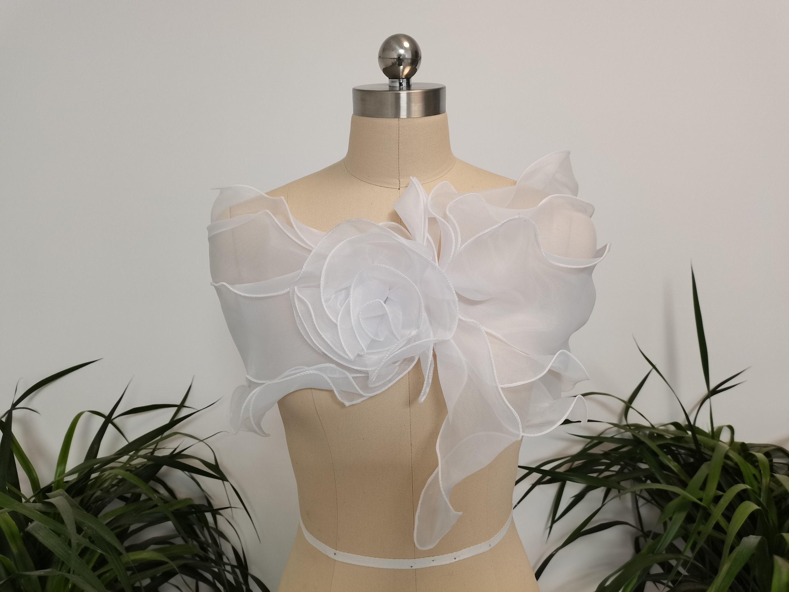 FLOWER BALLOON TULLE BOLERO (CREAM)