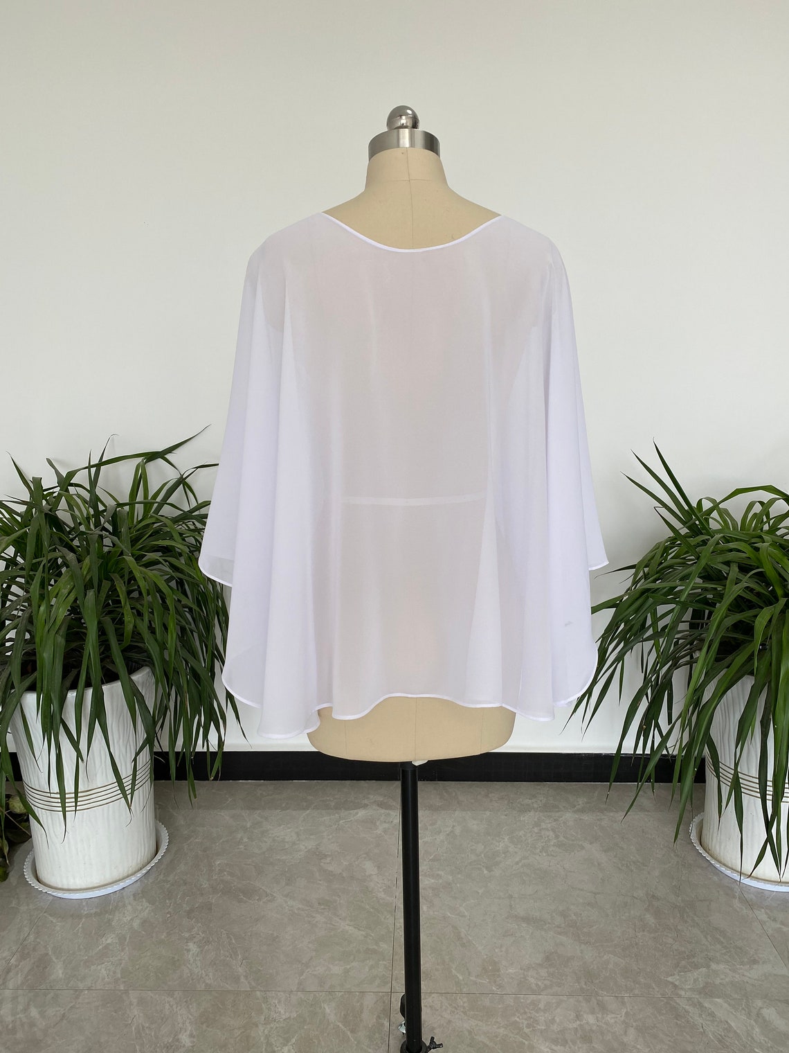 blush chiffon shawl