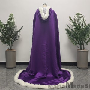 Mittelalterliches Hochzeit Kunstpelz Cape, Elegantes Braut Kapuzen Cape, Bolero Braut Warmer Wrap