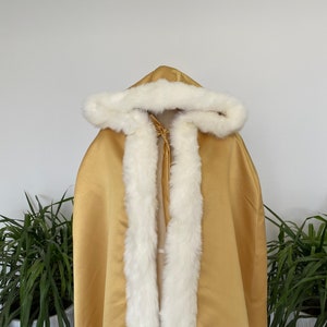 Faux Fur Cloak Hooded Cloak Bridal Wedding Cloak Coat Warm Shawl Cape Warm Cloak Halloween Cloak Wedding Cloak