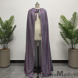 Cape médiévale à paillettes pour mariage, châle chaud pour belle mariée, cape à capuche, veste de soirée, cape de Noël