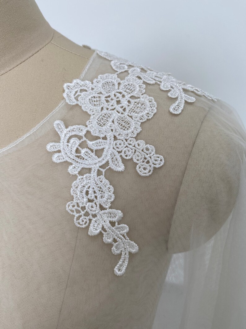 Bridal Bolero Wrap Lace Bridal Shawl Wedding Shawl Dress Accessories Party Lace Shawl Women's Lace Shawl image 2