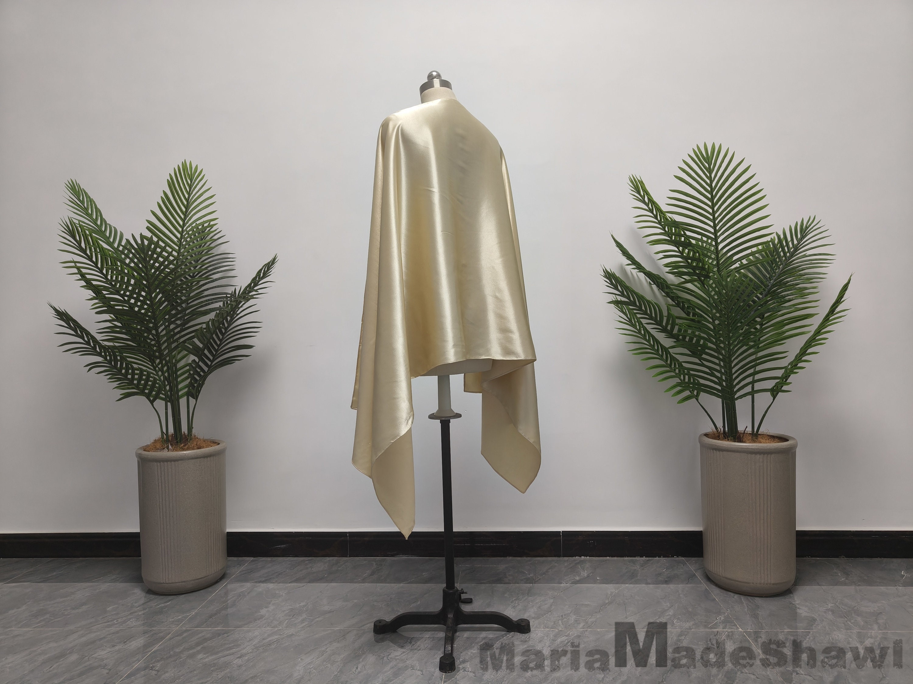 champagne satin shawl