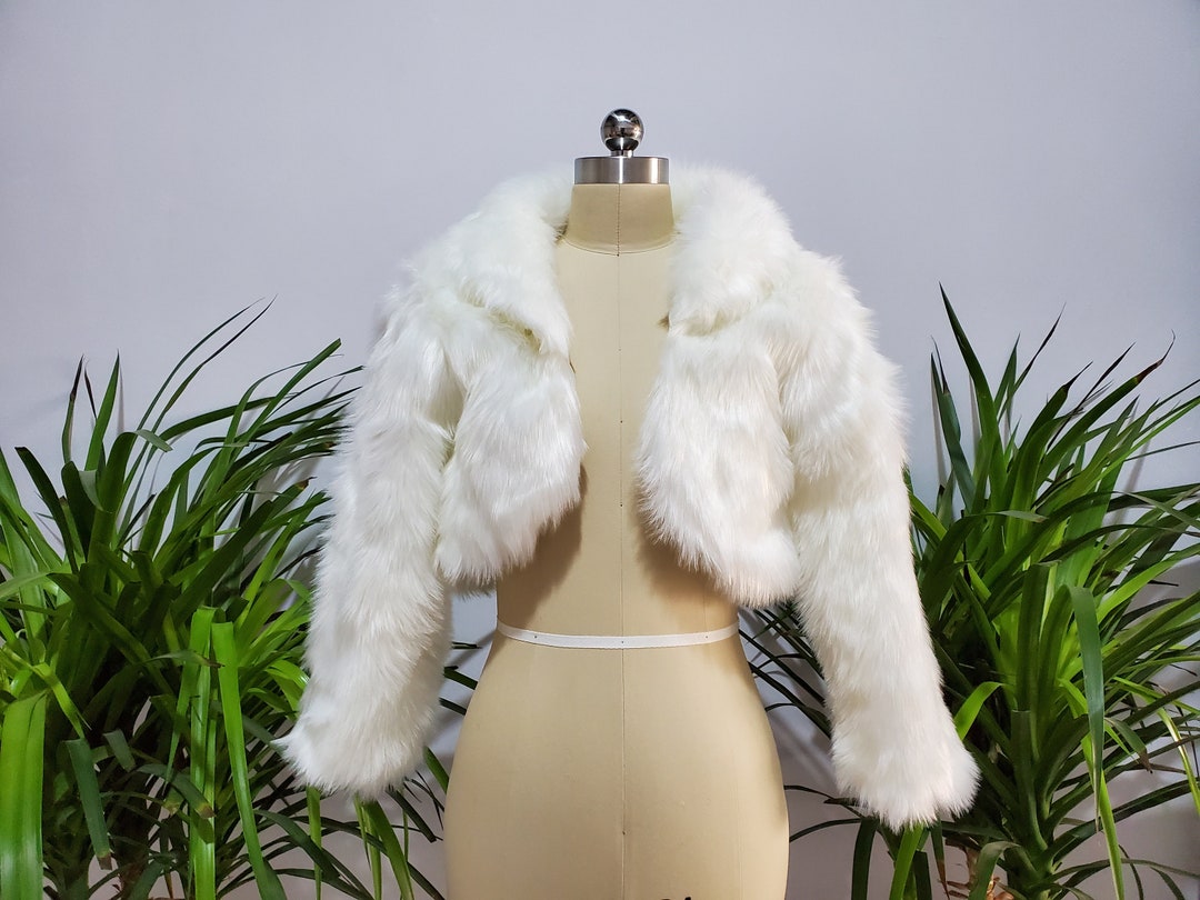 Women's Winter Faux Fur Bridal Long Sleeves Coat Fur - Etsy