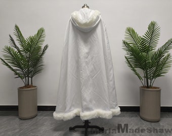 Kunstpelz Hochzeit Cape, stilvolle Braut Warm Wrap, Winter Hochzeit Kunstpelz Cape, Weihnachten Cape