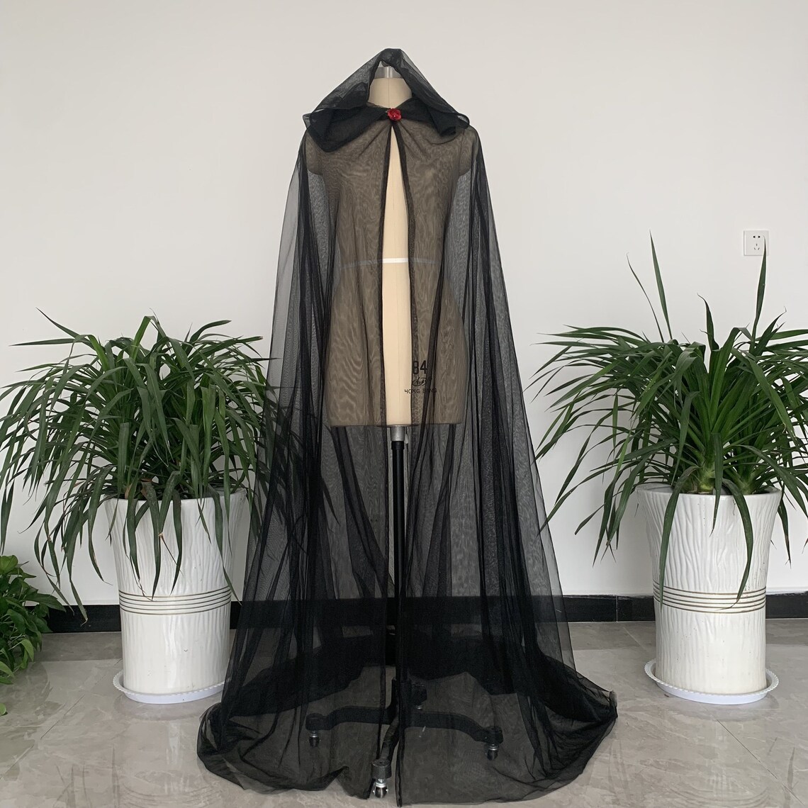 hooded wedding veil