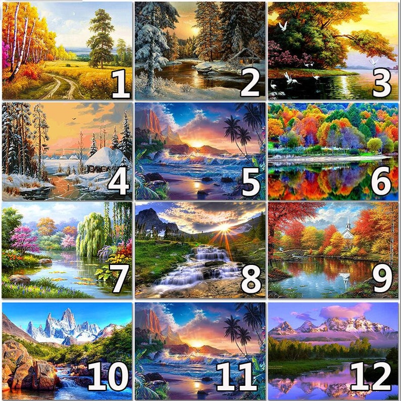 5D DIY Full Drill Round Square Diamond Painting Kit s Complete Etsy