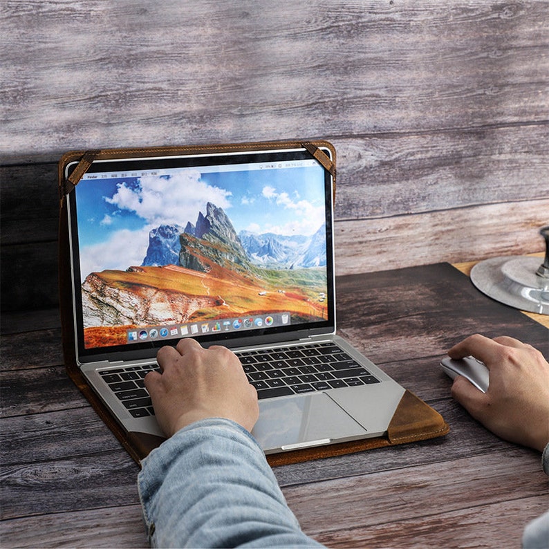 Retro Personalized Leather Computer Case Suitable for MacBook Etsy