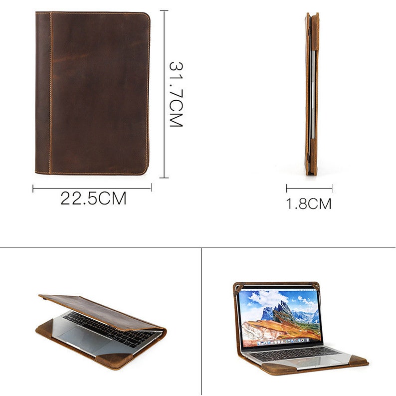 Retro Personalized Leather Computer Case Suitable for MacBook Etsy