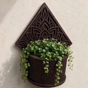 Laser Cut Mandala Wall Planter SVG | Geometric Boho Wood Art (Digital Download)