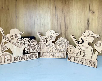 Stadium Series Baseball girl Signage 4 Designs Included,SVG File Download - Size for Glowforge,Sports Personalized laser,Size for Glowforge