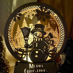Weihnachtslampe Tischkerzenhalter SVG Nachtlicht Rentier Laternendekoration Herzstück Schatten