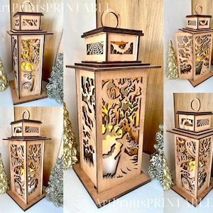 Witchy Pumpkin Candle Holder - Halloween Laser Cutting File