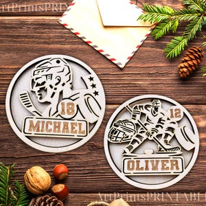 Ornamentos de holofotes da série Stadium - Laser personalizado para hóquei, dimensionado para Glowforge - SVG, PDF, download de arquivo AI - Laser para hóquei