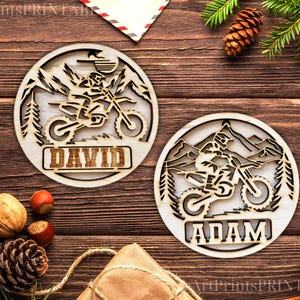 Motocross - Stadium Series Ornaments - 2 Unique Creations - Downloadable SVG, PDF, AI Files - Optimized for Glowforge