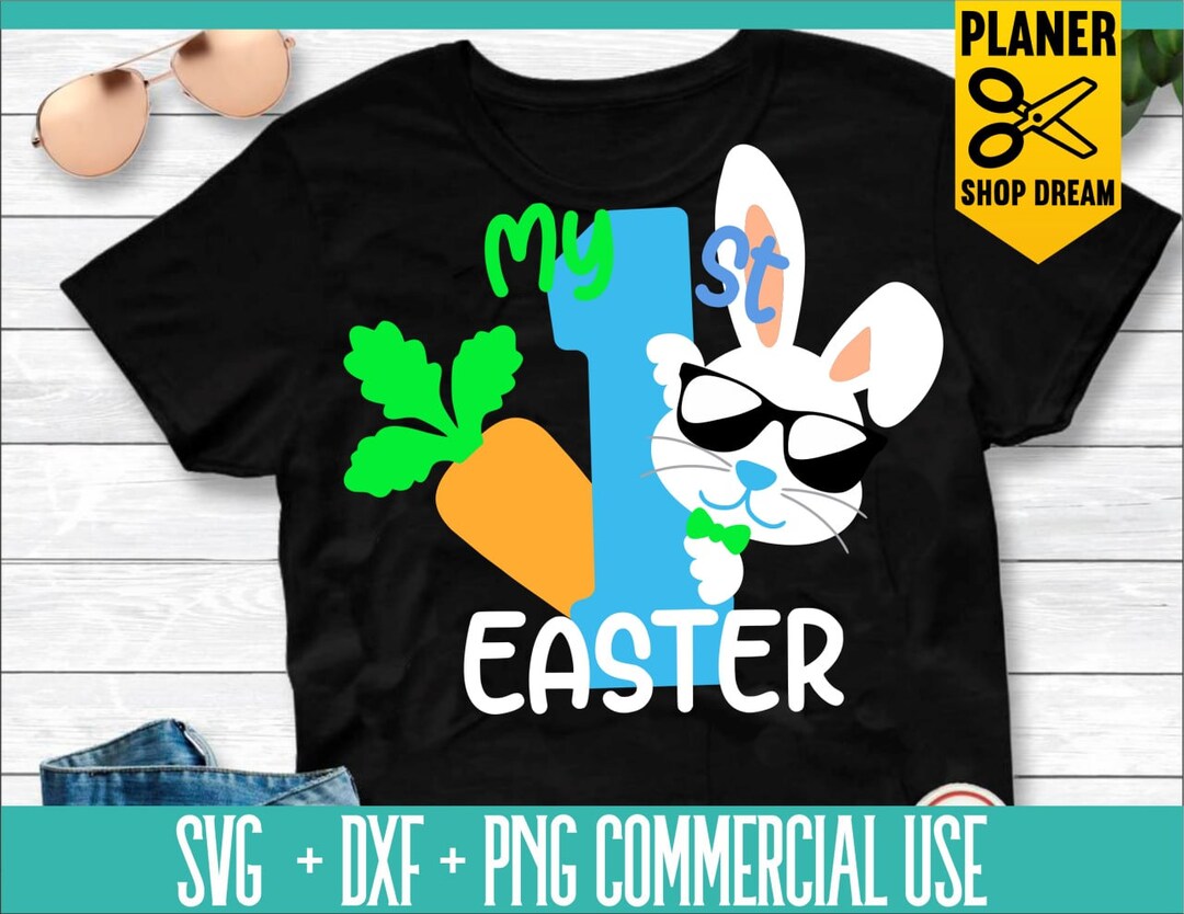 My 1st Easter Bunny Svg, My First Easter Svg, Baby Boy Easter Svg, Cute
