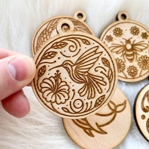 Bundel laservijl Hangers van ronde laservijlen voor gravure op hout, laservijl voor sieraden