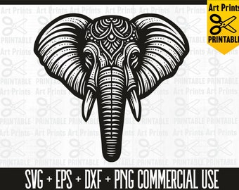 Elephant SVG ,Elephant mandala,Elephant cricut,Elephant Png template, Elephant Cut File