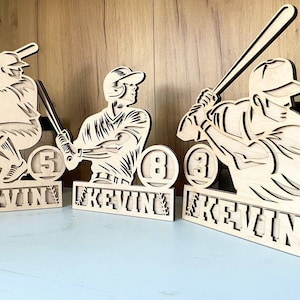 Signalétique de baseball de la série Stadium - 3 modèles inclus, téléchargement du fichier SVG - dimensionné pour Glowforge, laser personnalisé pour le sport, dimensionné pour Glowforge