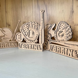 Signalétique de baseball de la série Stadium - 3 modèles inclus, téléchargement du fichier SVG - dimensionné pour Glowforge, laser personnalisé pour le sport, dimensionné pour Glowforge