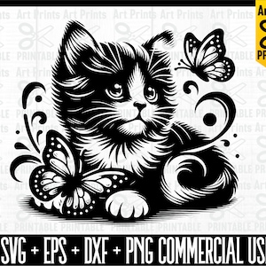 Kitten Svg,Cat Silhouette ,Cat SVG, Cat Head SVG, Cat Face SVG ,Cat Cut Files ,Cat Design,Cat Vector ,Pet Silhouette