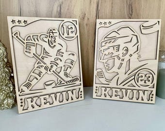 Stadium Series Hockey Signage - 2 Designs Included,SVG File Download - Sized for Glowforge,Sports Personalized laser files