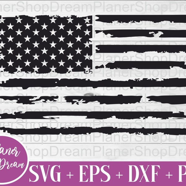 Tattered Flag Svg - Etsy