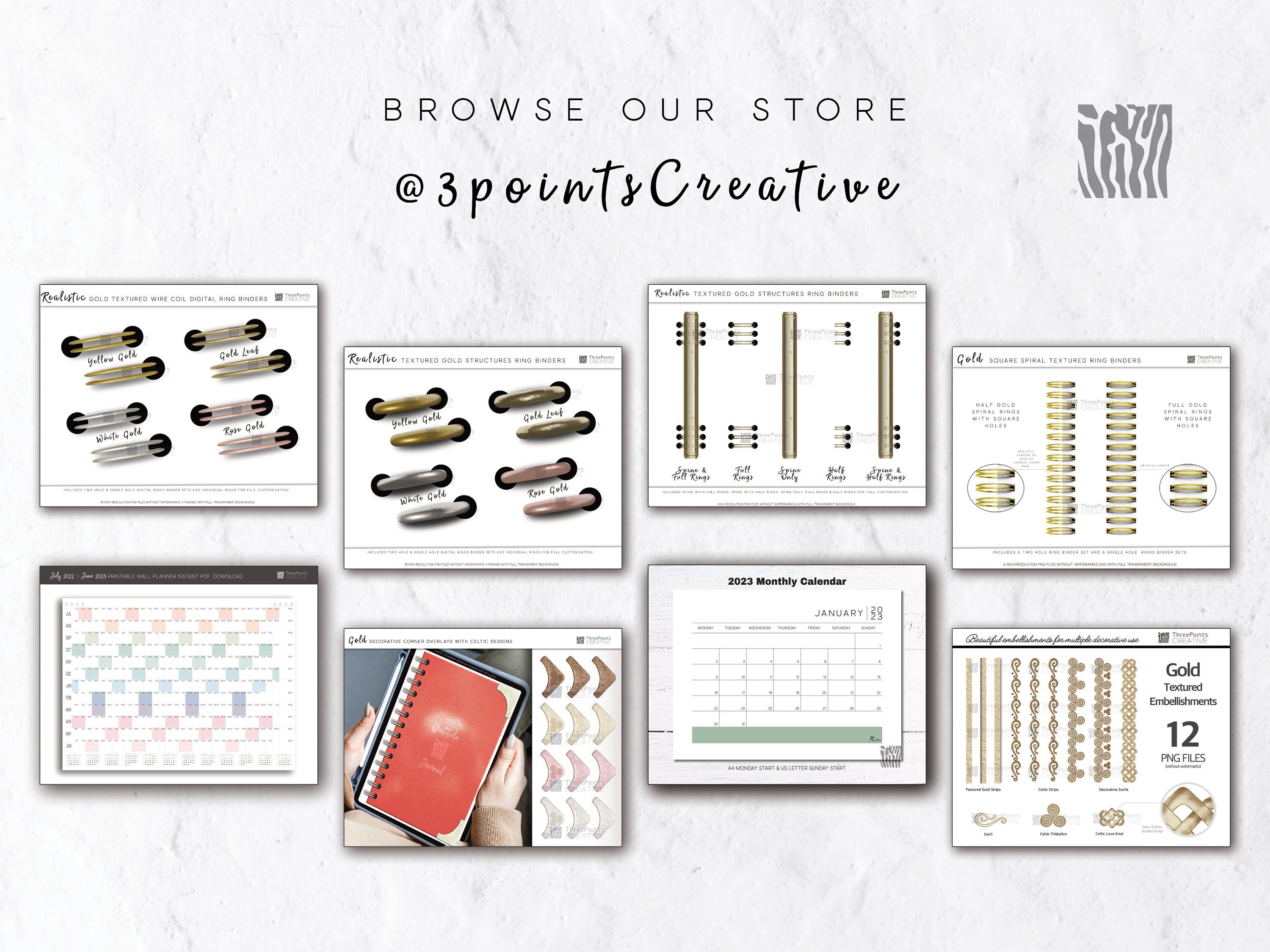 Printable full year wall calendar in a minimalist design 2023 etsy