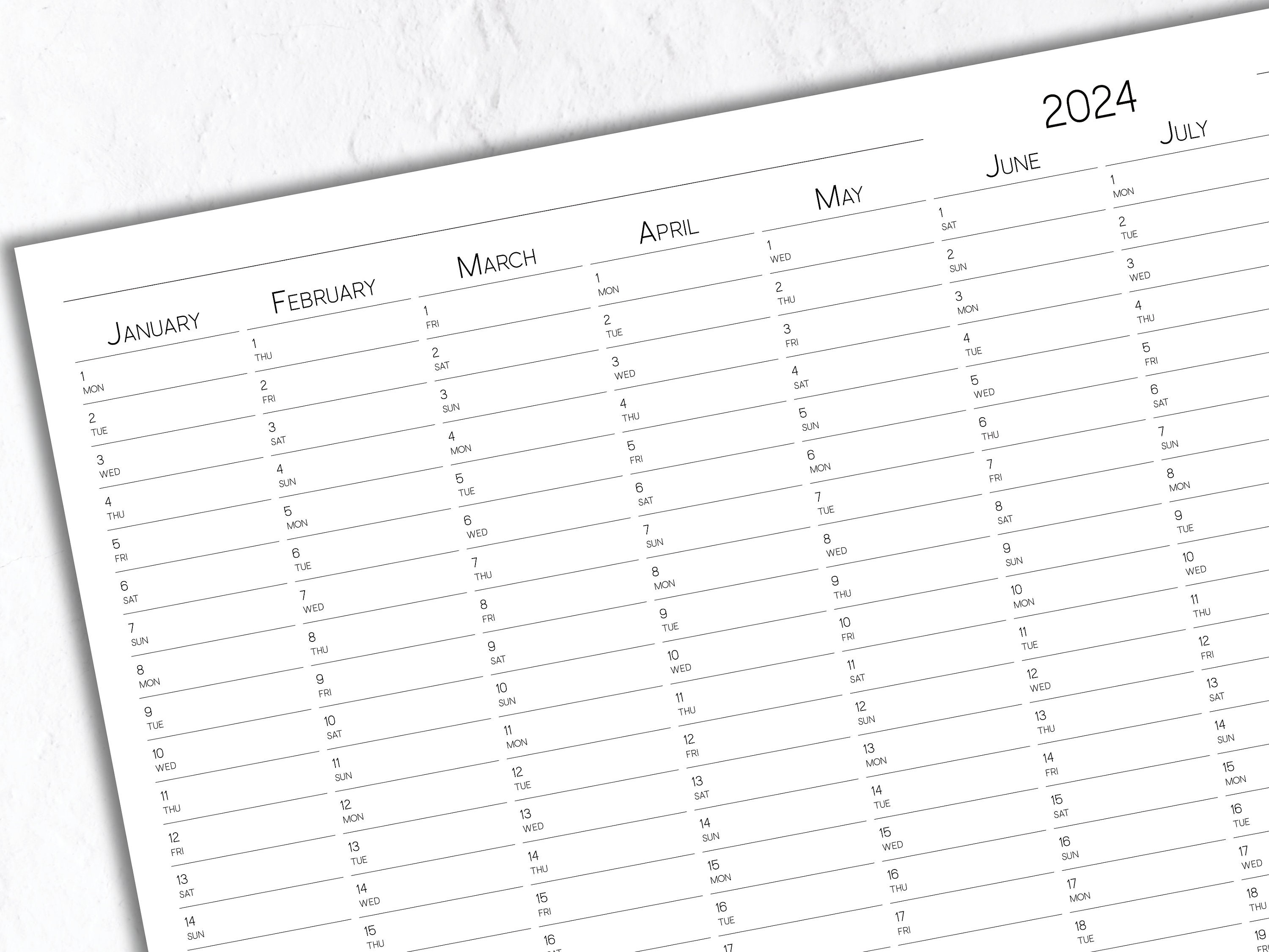 Printable Large Wall Calendar For 2024 In A Classic Black And White printable-large-wall-calendar-for-2024-in-a-classic-black-and-white