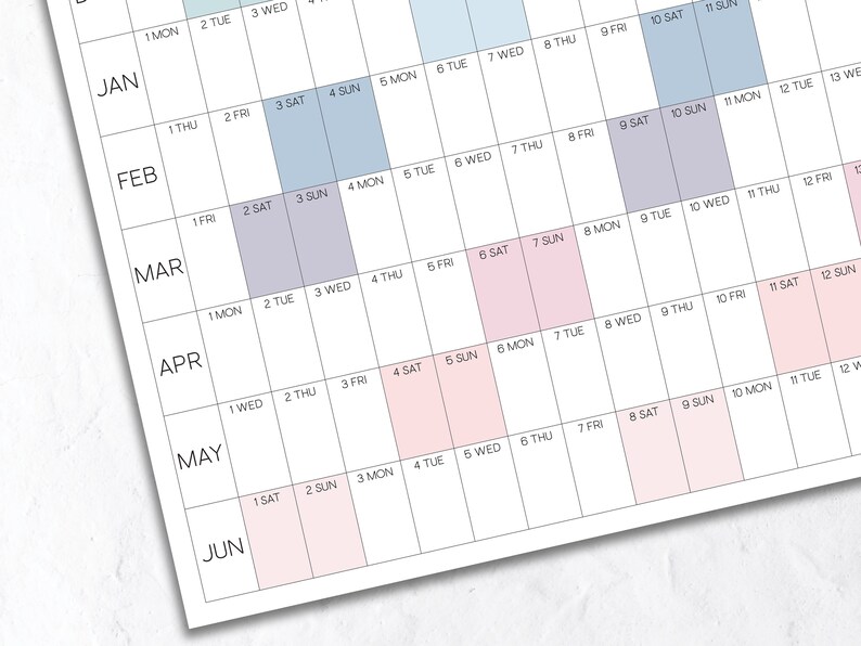 Printable 2023 2024 Wall Calendar With a July Start, Mid Year Planner