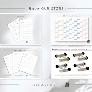Minimalist One Page Weekly Planner, Printable in A4, A5, Letter and Half Letter Sizes, Undated Week at a Glance Planner Inserts. image 9