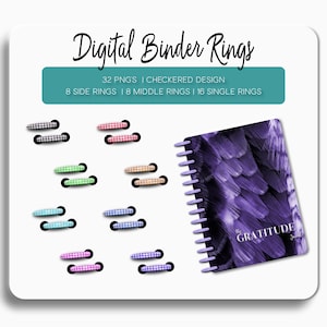 Realistic Digital Planner Binder Rings for Your DIY Digital Planner, Digital Journal and iPad Planner,  Instant Download.