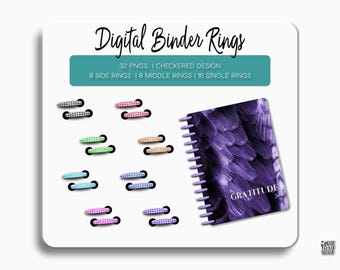 Digital Planner Rings, Colorful Design (Instant Download)