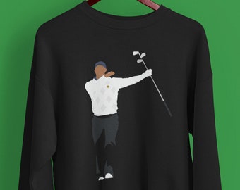 Tiger Club Twirl Sweatshirt | 2009 Presidents Cup Art | Golf Lovers Gifts for Men, Dad, Him, Husband, Brother | Long Sleeve Sweater