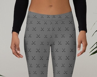 Golf Leggings | Golf Club Leggings | Pattern Leggings | Gray Golfer Clothing Fashion Cool Golf Lover Gift Ideas Tights Yoga Leggings