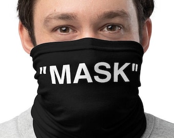 Mask | Off White Style Face "Mask" | Quotation Marks | Hypebeast Streetwear Reusable Washable Neck Gaiter Style Face Mask