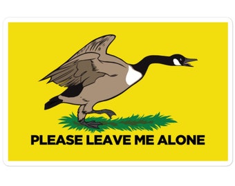 Please Leave Me Alone Sticker, Canada Goose Flag, Freedom Convoy 2022, I support Canadian truckers, truck trudeau,mandate freedom Sticker