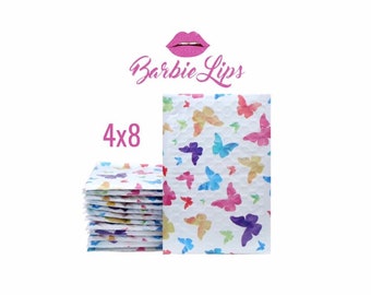 4x8 Butterfly Bubble Mailers, Size#000, Designer Bubble Mailers, Boutique Bubble Mailers