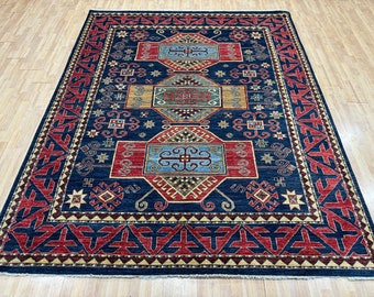 8x10 ネイビーブルー オリエンタルラグ - クラシックラグ