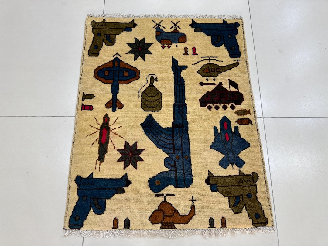 Millitary Rugs 2x3 White War Rug - B2 Fighter Jet Design - Military Vehicle Design ...