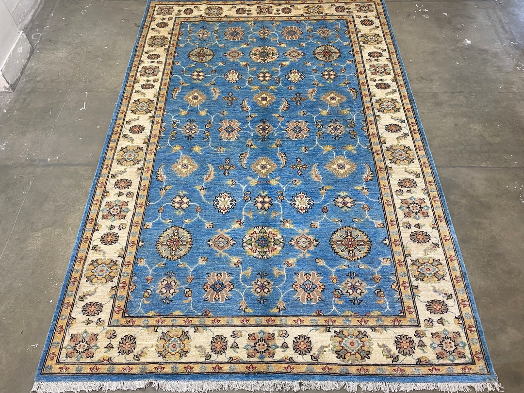 Dodger Rug 6x9 Dodger Blue Ziegler Rug - Turkish Rug - Table Rug - Afghan Sultani ...