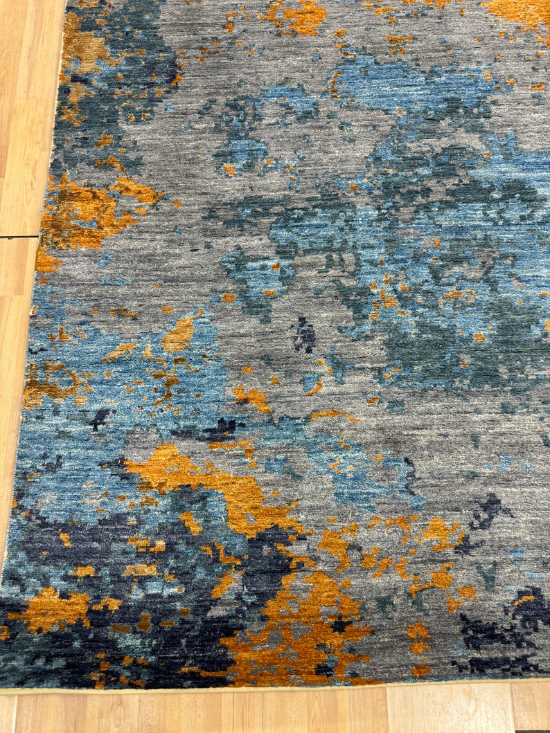 10x10 Neon Rug 10x10 Multicolor Modern Rug - Abstract Rug - Area Rug - Silk Rug ...