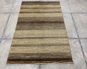5x8 Natural Color Gabbeh Rug - Area Rug - Gabbeh Rug - 5x8 Rug - Afghan Rug - Living Room Rug - 100% wool Rug - Kitchen Rug - Natural Color