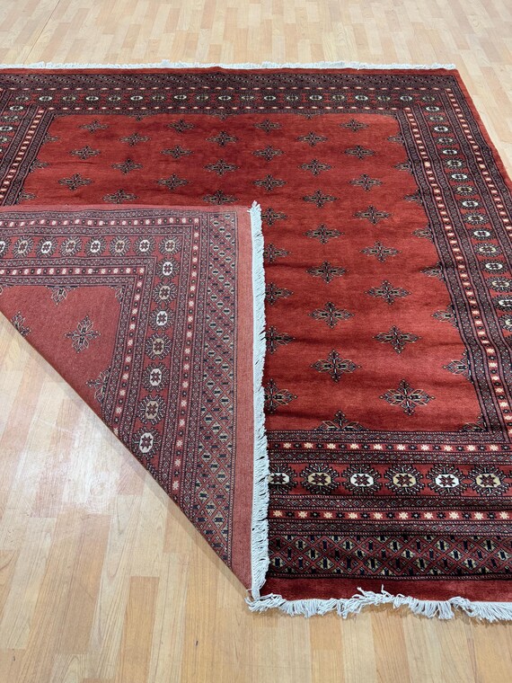 8x8 ラストカラー Bokhara ラグ - スクエアラグ - ウールラグ