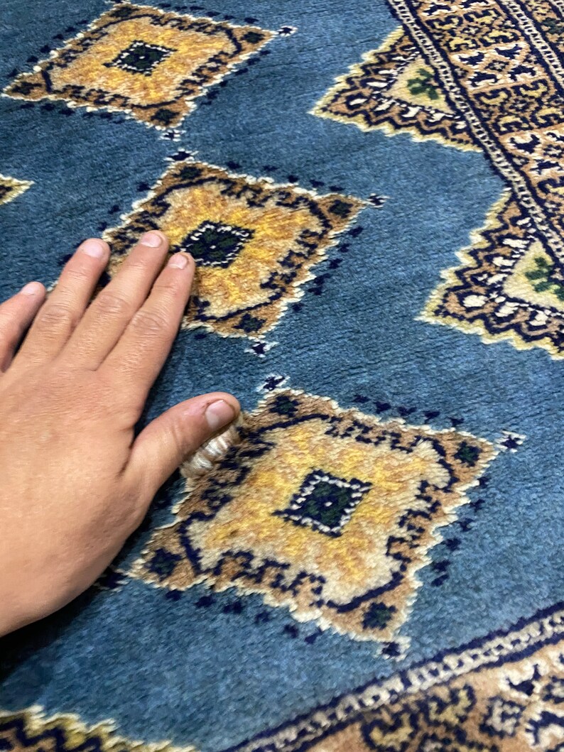 2x3 Denim Blue Bokhara Rug Washable Rug Door Mat Rug Bath Mat Wall Rug